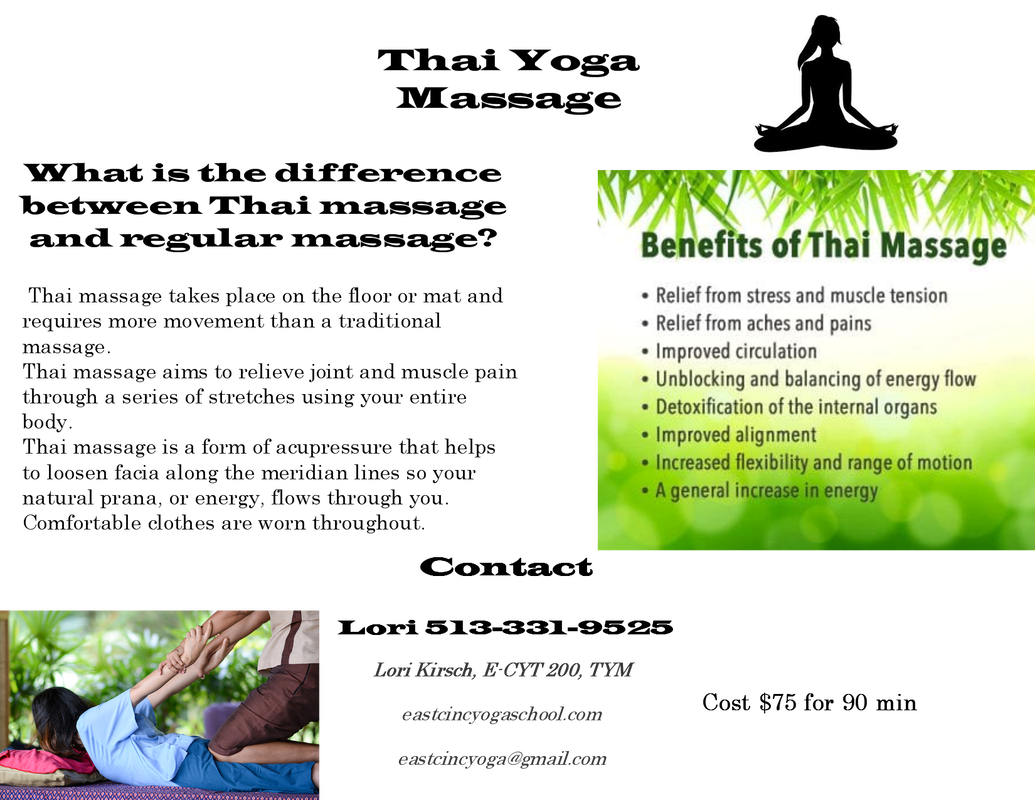 Thai Yoga Massage East Cincy Yoga